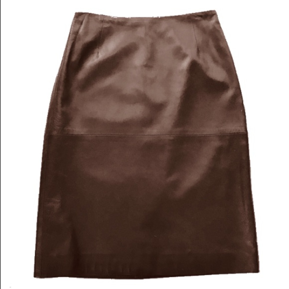 Donna Karan Leather Pencil Skirt Vintage Sz 2! HOT